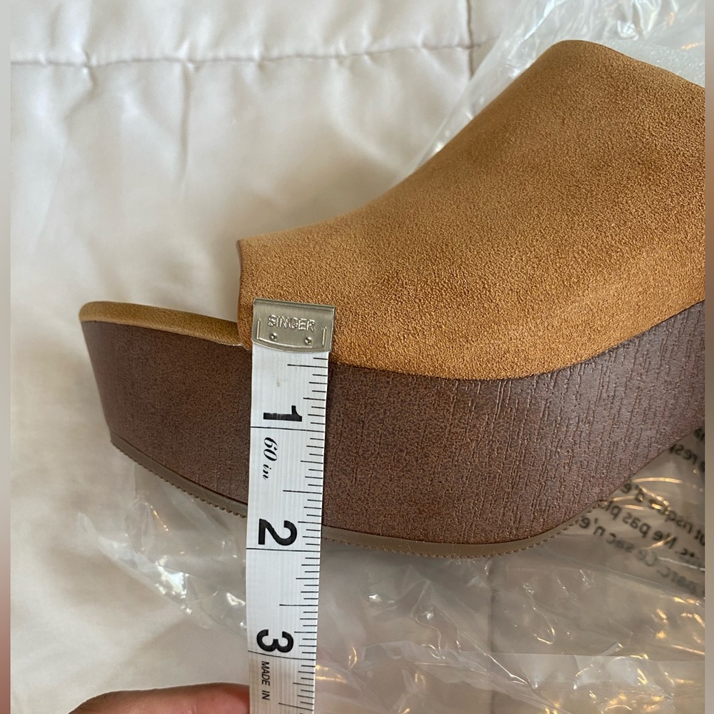 New Dolce Vita Tan Platform Mules size 7.5M - Picture 5 of 7